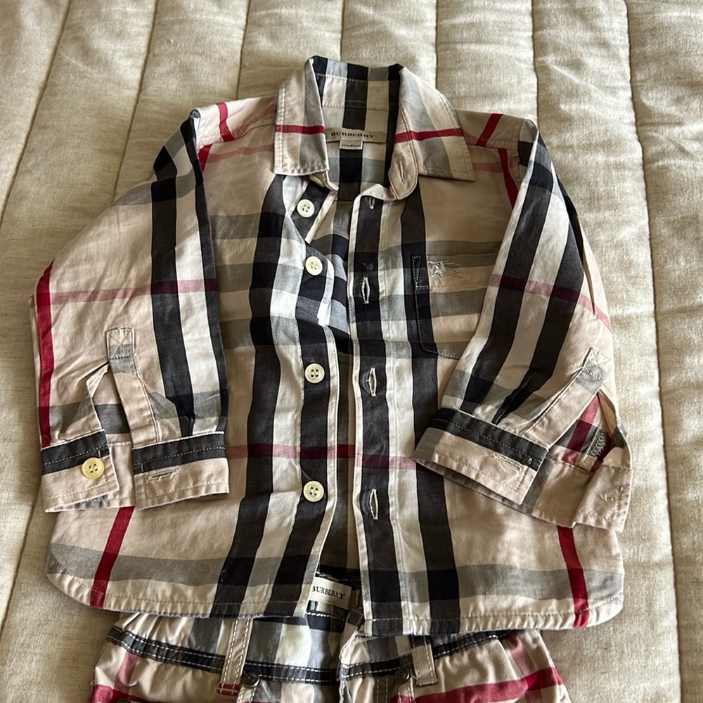 Shirt and pants set by Burberry